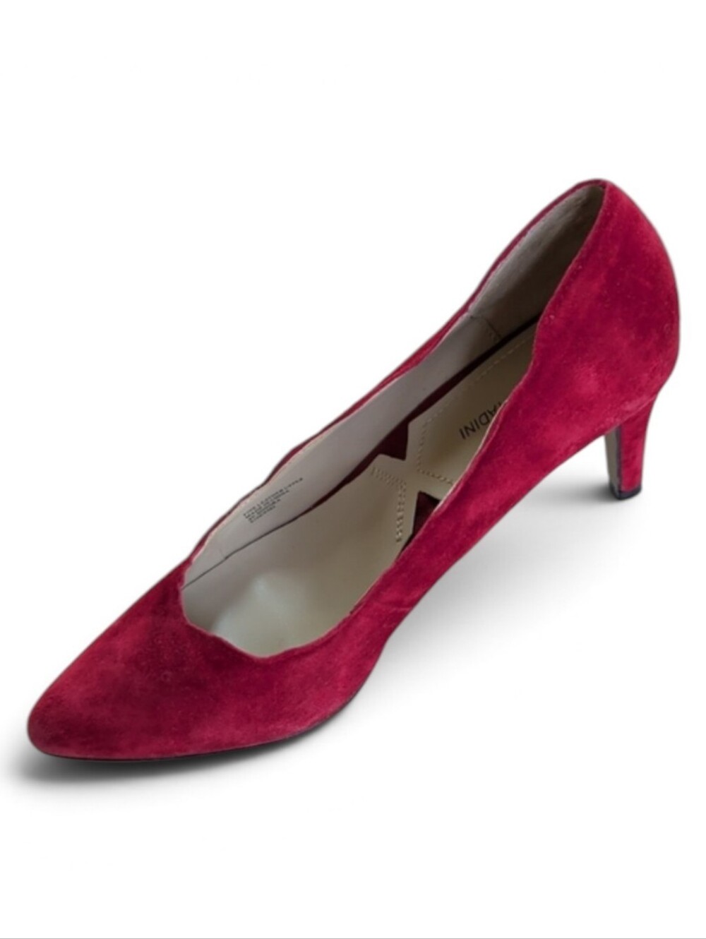 Adrienne Vittadini, Sondra, Red Suede Heels. Size 7.5